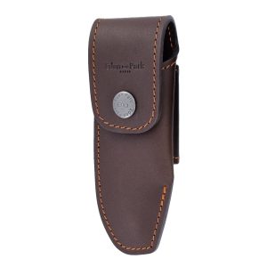 Leather Sheath Knife Eden Park Brown Orange Stitching