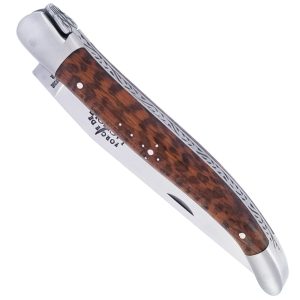 Couteau Forge de Laguiole Manche en Bois d'Amourette 1 Pièce Inox Brossé 12cm