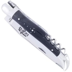Couteau_Forge_de_Laguiole_Manche_en_Corne_de_Buffle_avec_Tire_Bouchon_2_pieces_Inox_Brillant_12cm