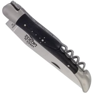 Couteau_Forge_de_Laguiole_Manche_en_Ebene_avec_Tire_Bouchon_2_pieces_Inox_Brosse_12_cm