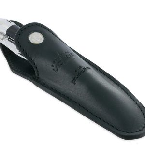 Couteau Forge de Laguiole Eddy Mitchell Buffle 2 Mitres Inox Brillant Ressort 2 Perles Turquoise Plaque avec Initiales du Chanteur 1 Pièce Finition Brillante 11cm