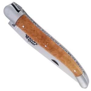 Couteau_Forge_de_Laguiole_Manche_en_Bois_de_Bruyere_1_Pièce_Inox_Brosse_12cm
