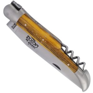 Couteau_Forge_de_Laguiole_Manche_en_Pistachier_avec_Tire_Bouchon_2_pieces_Inox_Brosse_12cm