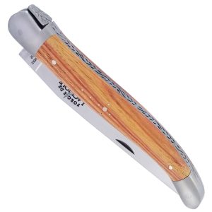 Couteau Forge de Laguiole Manche en Bois de Rose 1 Pièce Inox Brossé 12cm