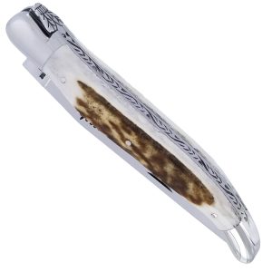 Couteau_Forge_de_Laguiole_Manche_en_Bois_de_Cerf_1_Piece_Inox_Brillant_12cm