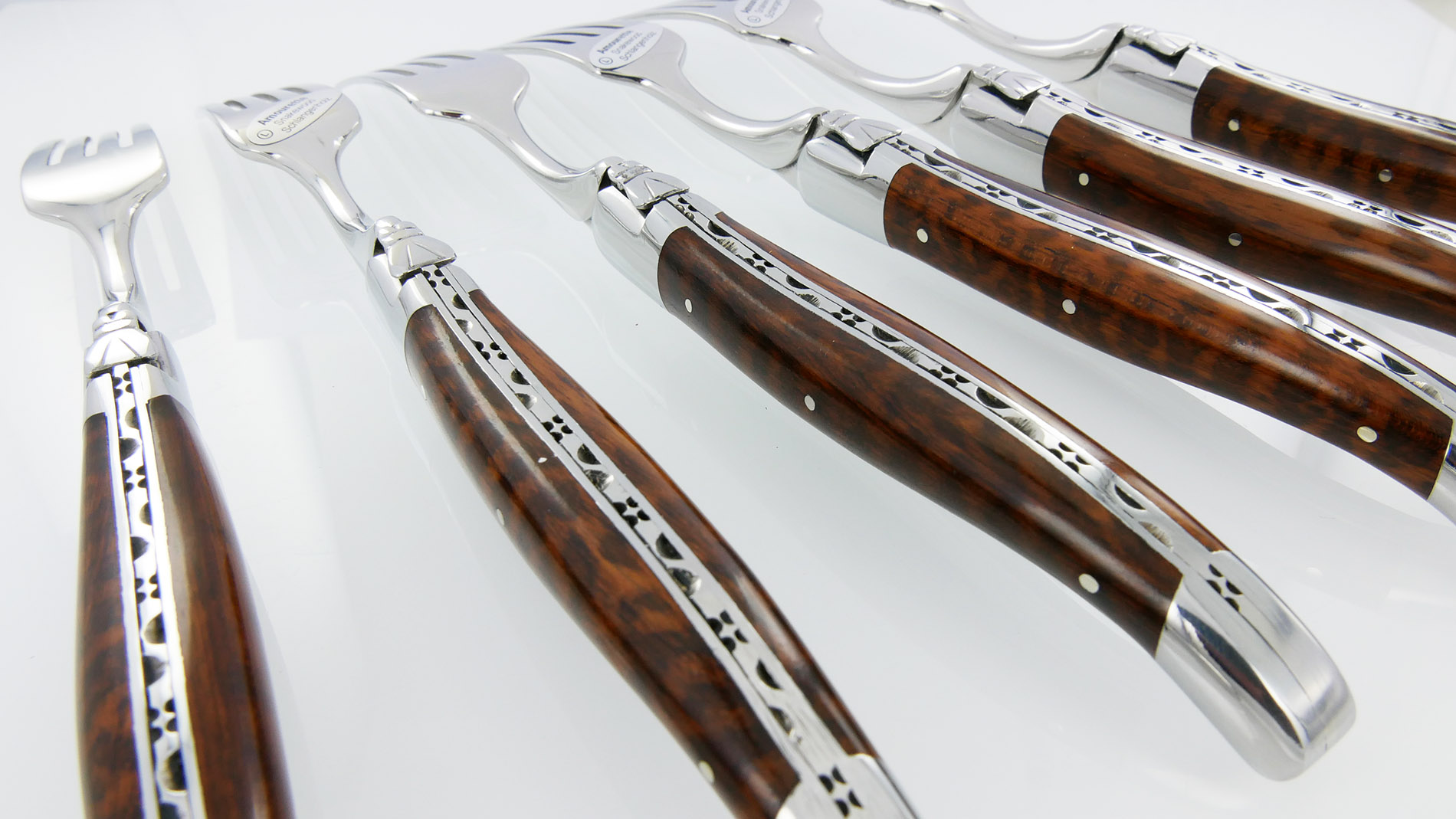 Fourchettes de table Laguiole en Aubrac Amourette (Set de 6)