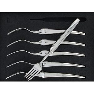 Laguiole en Aubrac Table forks Shiny Monobloc (Set of 6)