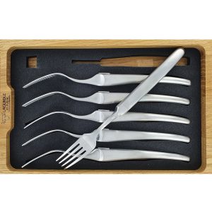 Laguiole en Aubrac Table forks Brushed Monobloc (Set of 6)