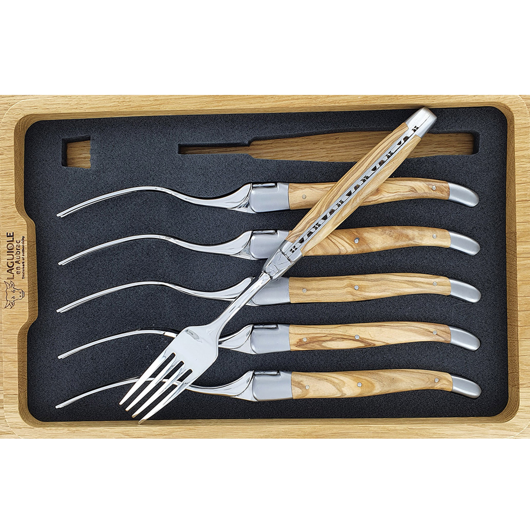 Fourchettes de table Laguiole en Aubrac Olivier (Set de 6)
