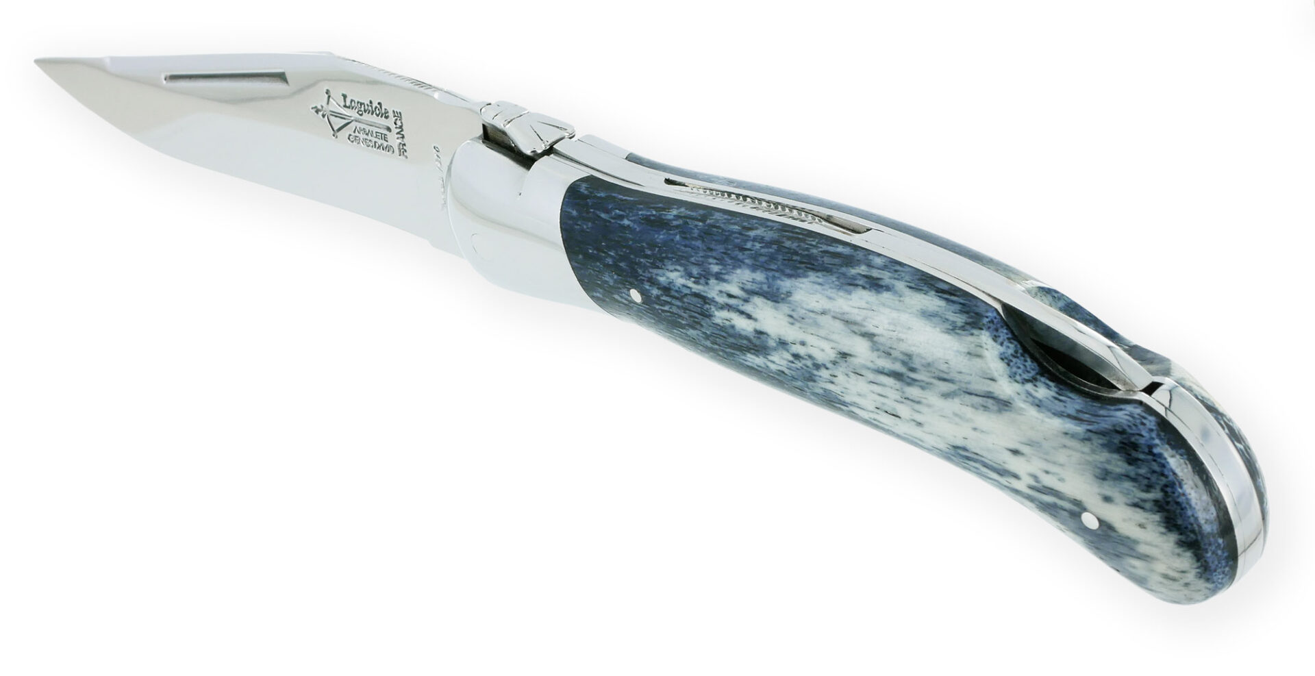 Couteau Laguiole de Chasse Arbalète Manche Os de Girafe 12cm