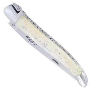 Couteau Forge de Laguiole Manche en Os 1 Pièce Inox Brillant 12cm