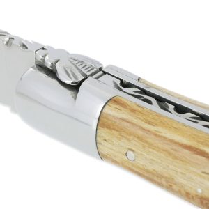 Couteau Laguiole en Aubrac Crocus 1 Pièce 12 cm Bois d’Aubrac 1 Mitre Inox Brillant