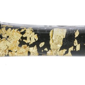Couteau Laguiole en Aubrac 1 Pièce 12 cm Plein Manche Acrylique Pailleté Or Finition Brillante