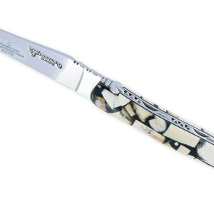 Couteau Laguiole en Aubrac 1 piece 12cm plein Manche Nougatine Mammouth