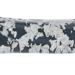 Couteau Laguiole en Aubrac 1 Pièce 12 cm Plein Manche Acrylique Pailleté Argent Finition Brillante