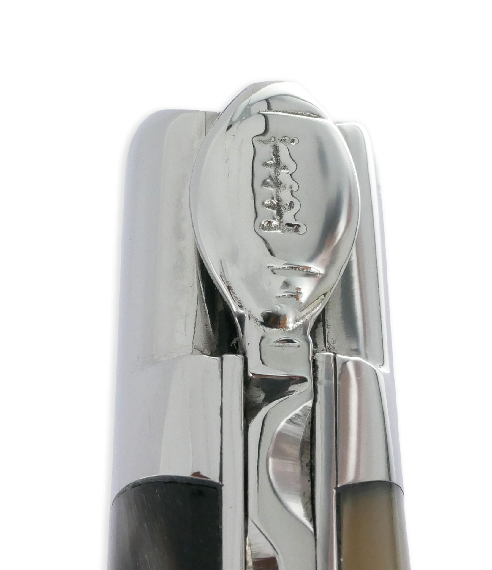 Couteau Laguiole en Aubrac 1 Pièce 12 cm Ballon de Rugby Manche Pointe de Corne 2 Mitres Inox Brillant