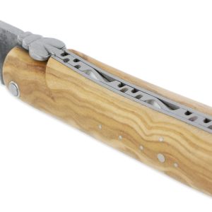 Couteau Laguiole en Aubrac 1 Pièce 12 cm Olivier Plein Manche Lame Brute de Forge