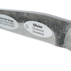Couteau Laguiole en Aubrac 1 Pièce 12 cm Manche Olivier Lame Brut de Forge 2 Mitres Inox Brossé
