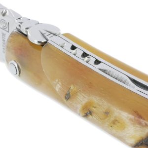 Couteau Laguiole en Aubrac 1 Pièce 12 cm Bélier d'Ecosse Plein Manche Finition Brillante