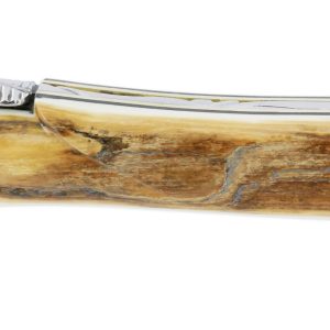 Couteau Laguiole en Aubrac 1 pièce 12cm Plein Manche Croute d’Ivoire de Mammouth Lame Brut de Forge