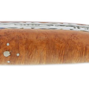 Couteau Laguiole en Aubrac 1 pièce 12cm Manche Bruyère 2 Mitres Double Platines