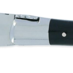 Couteau Laguiole en Aubrac 1 Pièce Manche Ebène Marqueterie Sanglier Etain 2 Mitres Inox Brillant 12 cm
