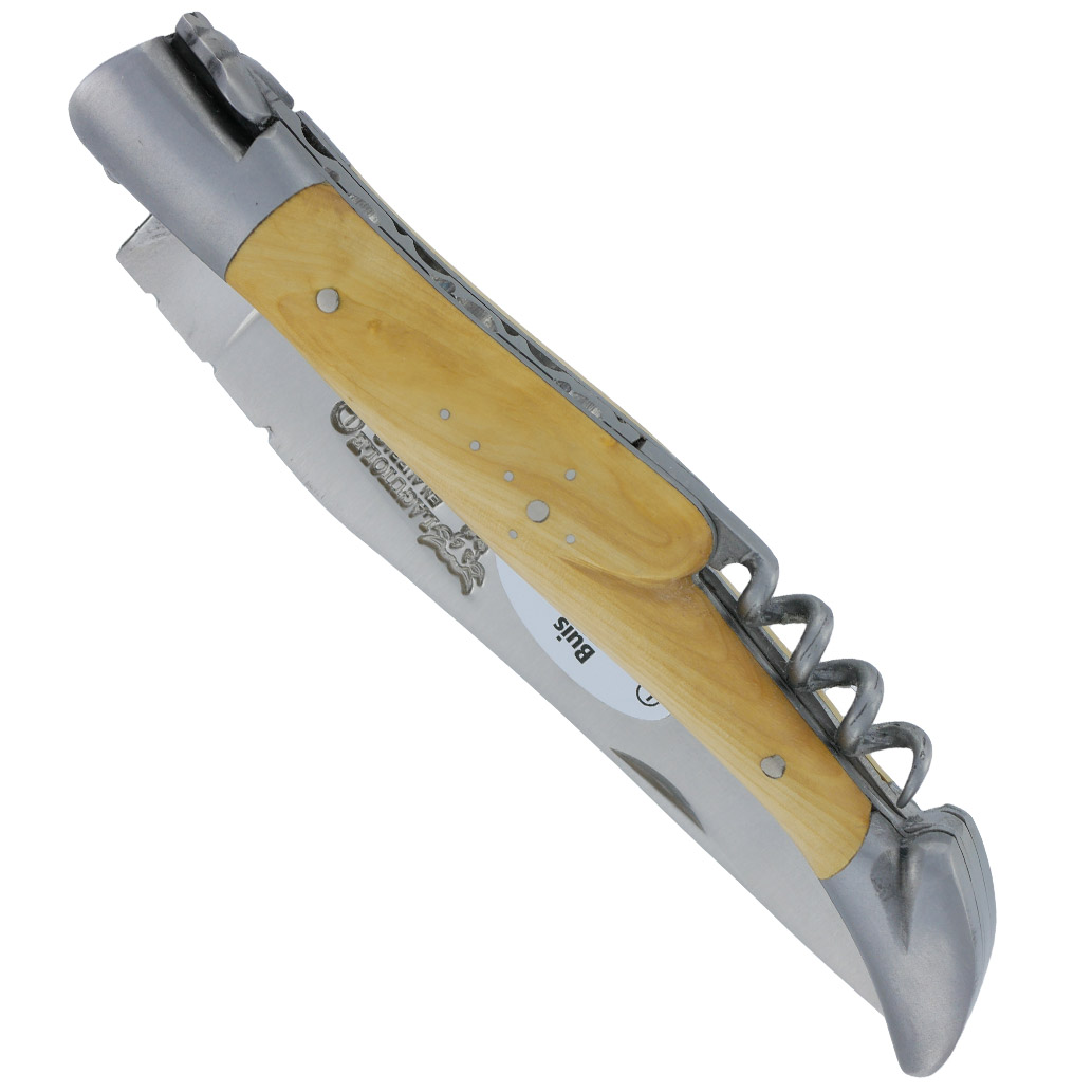 couteau laguiole en aubrac 2 pieces tire-bouchon 12cm Buis