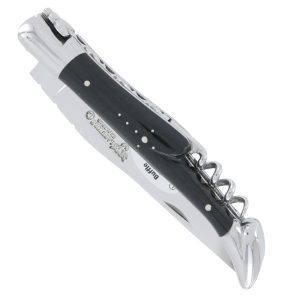 couteau laguiole en aubrac 12cm 2 pieces tire-bouchon buffle