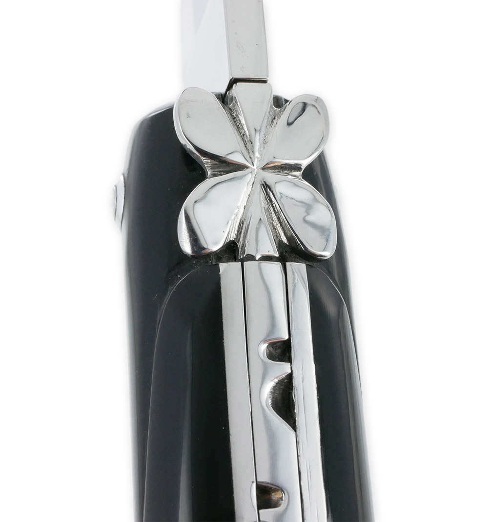 Couteau Laguiole en Aubrac L'Aubracien 1 Pièce 12 cm Buffle 1 Mitre Inox Brillant Mouche Fleur de l'Aubrac