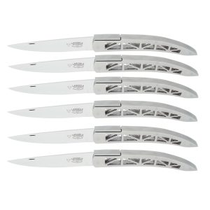 Couteaux de Table Laguiole en Aubrac Origine GOLDEN GATE Acier (Set de 6)