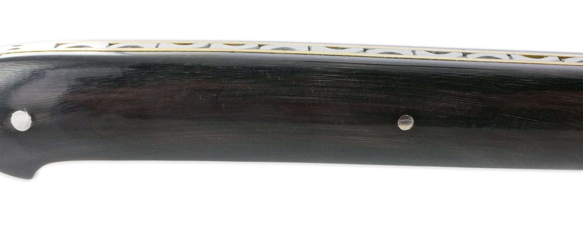 Couteau Laguiole en Aubrac Droit 1 Pièce 13 cm Buffle Plein Manche Lame Inox Brossé