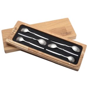 Laguiole en Aubrac Table Coffee Spoons Full Brushed Stainless Steel (Set of 6)