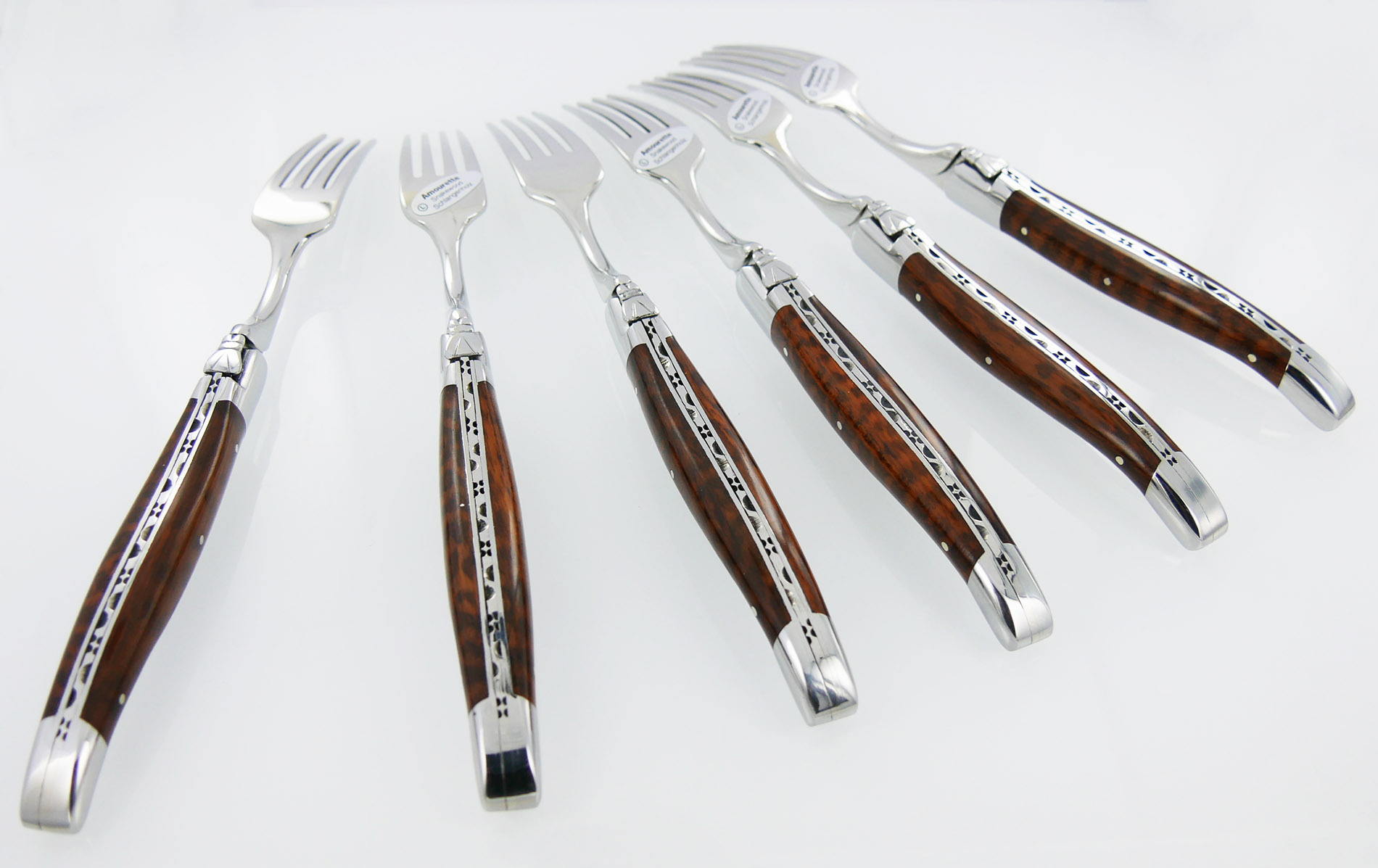Fourchettes de table Laguiole en Aubrac Amourette (Set de 6)
