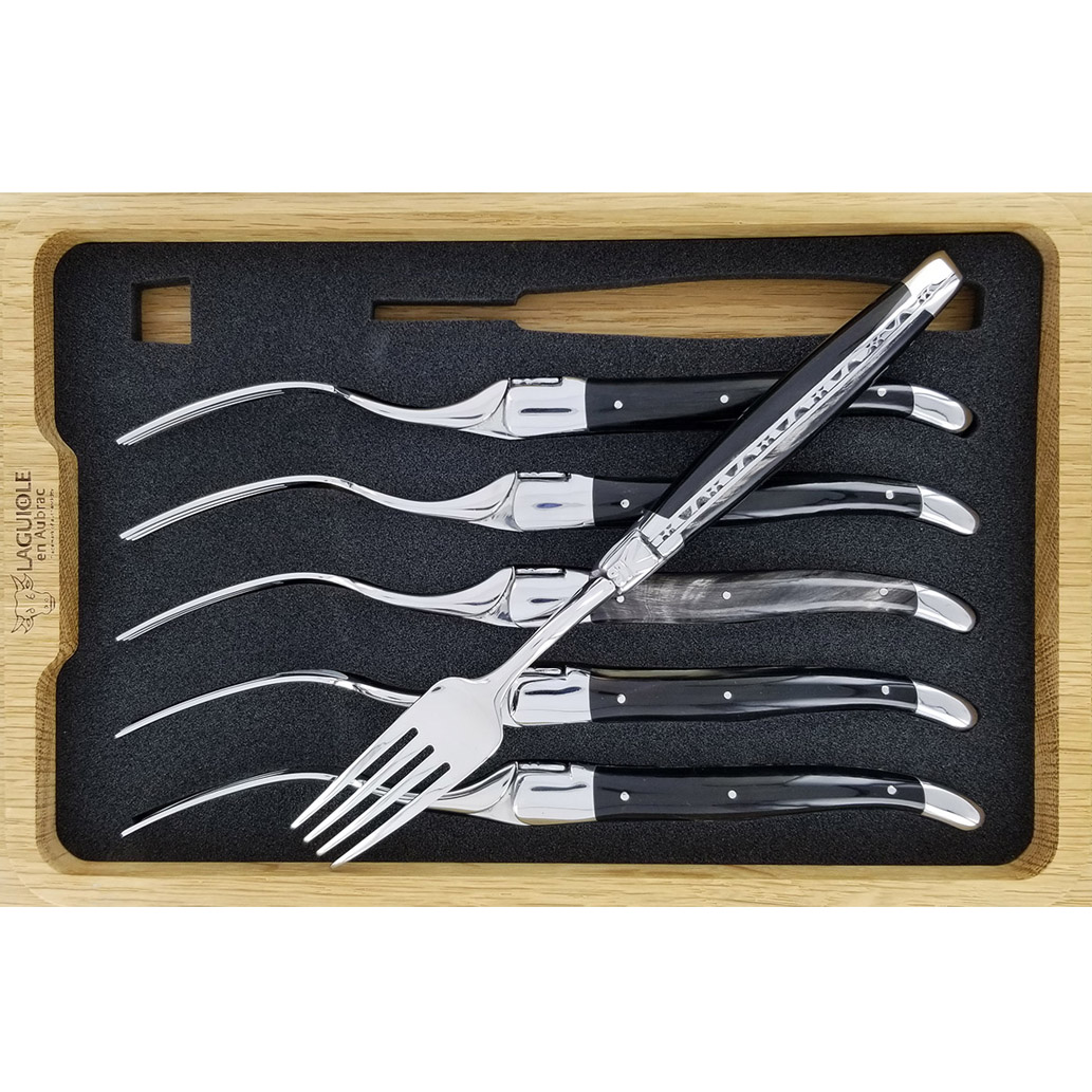 Fourchettes de table Laguiole en Aubrac Buffle (Set de 6)