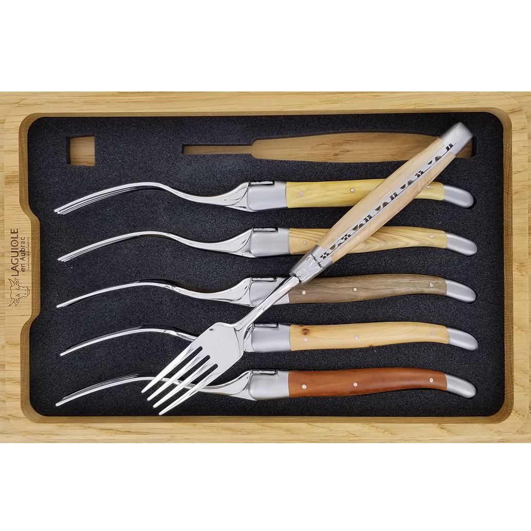 Laguiole en Aubrac Table forks French Woods (Set of 6)