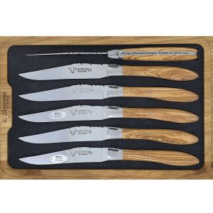 Laguiole en Aubrac Table knives Crocus Olivewood (Set of 6)
