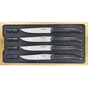 Laguiole en Aubrac Table knives Steak House Ebony (Set of 4)