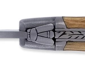 Couteau Laguiole d'Antan Manche Chataignier 2 Mitres Inox Brossé 1 Pièce 12cm