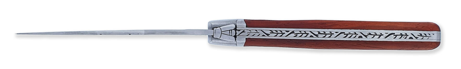Couteau_Laguiole_Antan_Manche_en_Padouk_1_Mitre_Inox_Brosse_1_Pièce_12cm