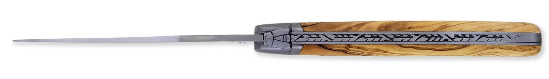 Couteau_Laguiole_Antan_Manche_en_Olivier_1_Mitre_Inox_Brosse_1_Piece_12cm