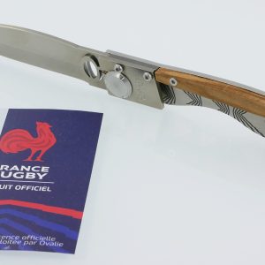 Couteau Le Coq Français FRANCE RUGBY en Olivier