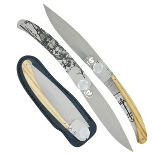 Le Coq Français knife JEANNE D'ARC with Olivewood Handle