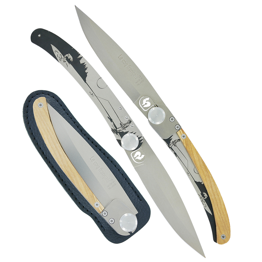 Le Coq Français knife RIVER with Olivewood Handle