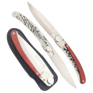 Le Coq Français knife VINEYARD with Red Heart Wood Handle