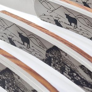 Couteaux de Table Le Coq Français AUBRAC en Bois de Violette (Set de 6)