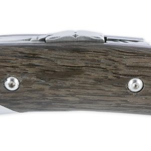 Couteau Le Thiers Chambriard Trappeur Grand Cru Manche en Chêne des Marais (Morta) avec Tire Bouchon 12cm