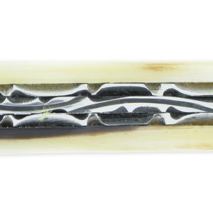 Couteau le Thiers Laguiole Arbalète Double Platines Plein Manche Pointe de Corne Blonde