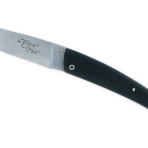 Couteau le Thiers Laguiole Arbalète Plein Manche Ebène 12 cm