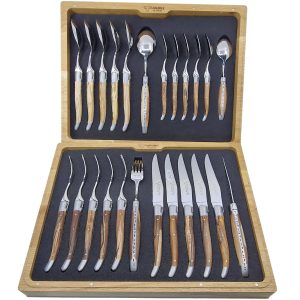 Ménagère Laguiole en Aubrac en Bois d'Aubrac (24 pièces)