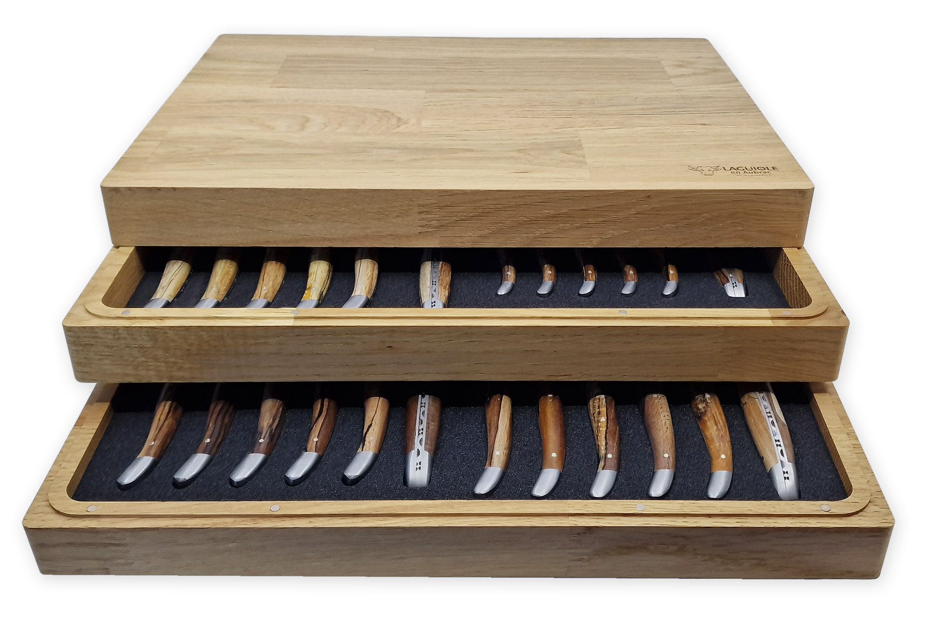 Ménagère Laguiole en Aubrac en Bois d'Aubrac (24 pièces)